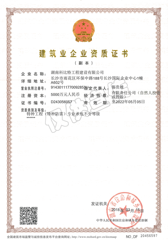 特種防雷資質